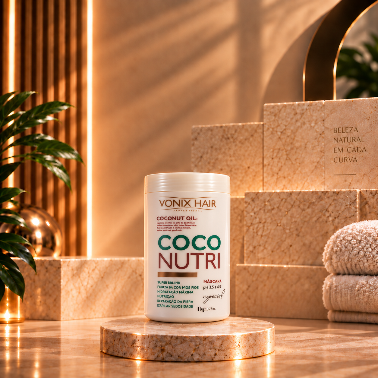 Vonix Hair Máscara Efeito Teia Côco Nutri