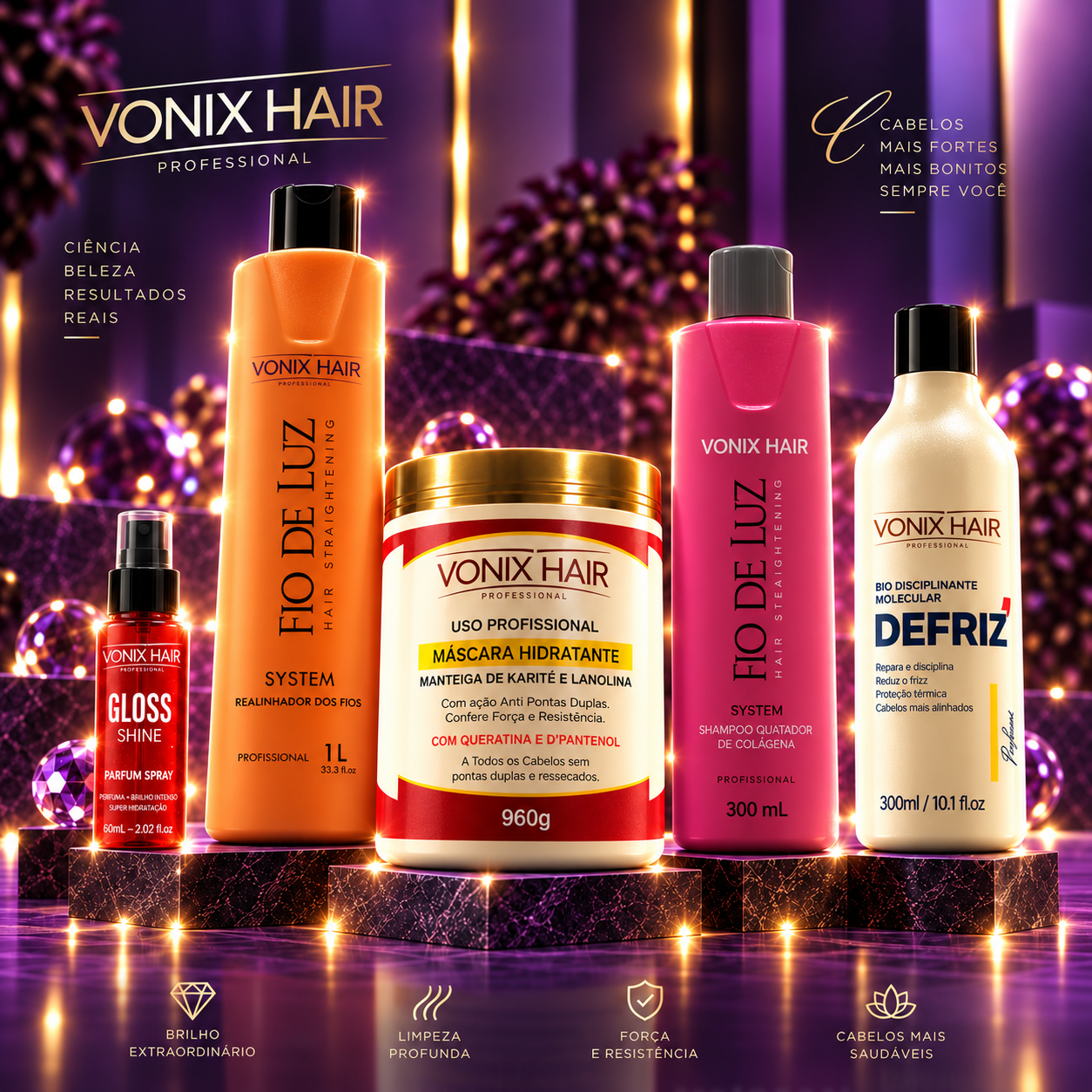 Vonix Hair Combo Fio de Luz