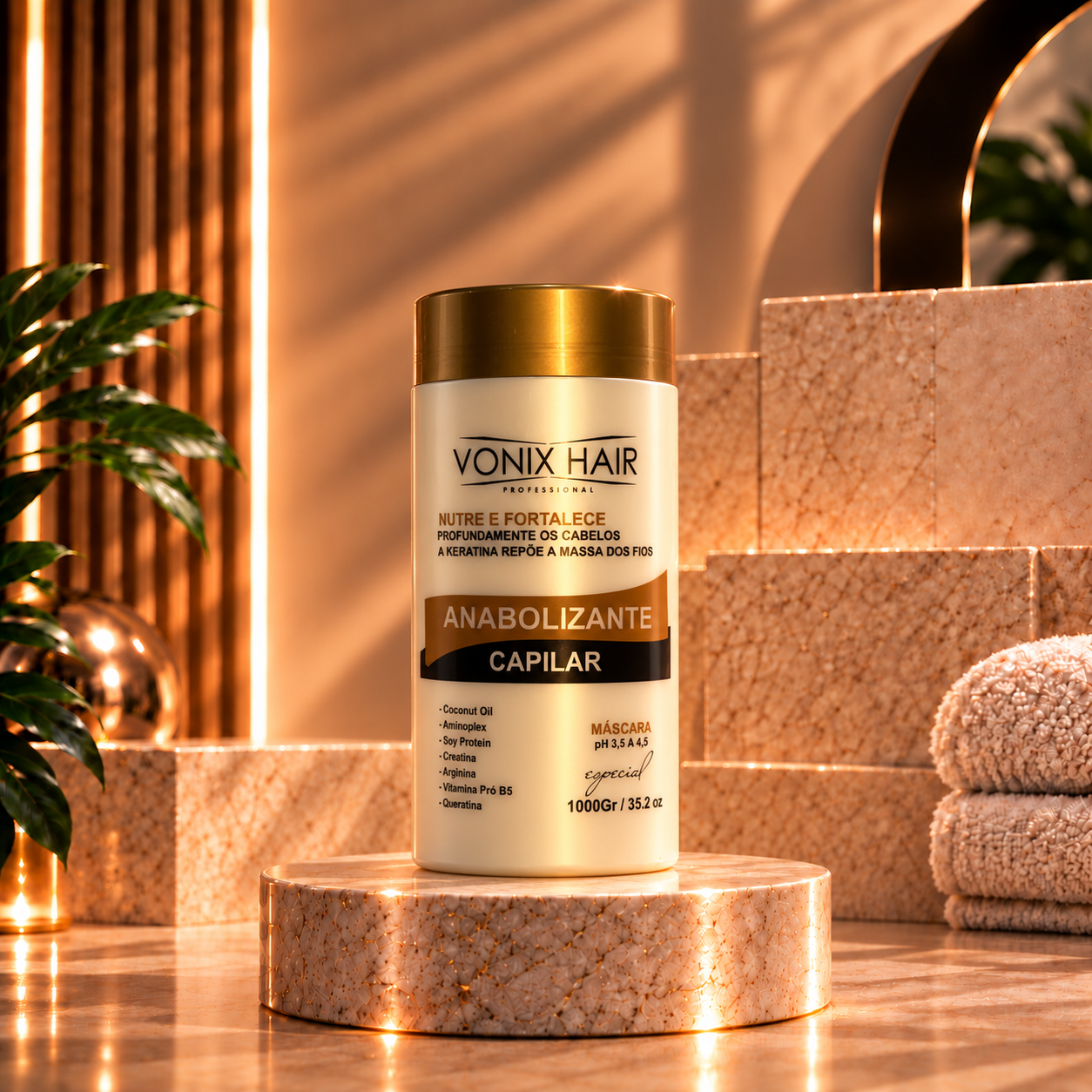 Vonix Hair Máscara Efeito Teia Anabolizante